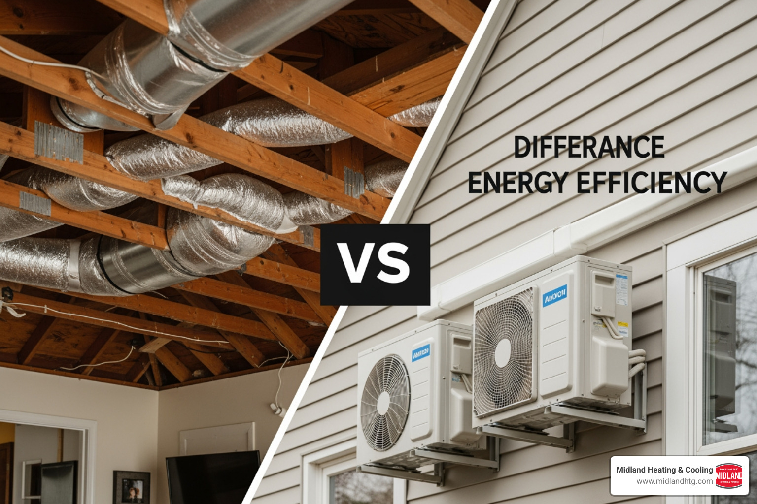 are mini splits more efficient than adding ductwork to an older home