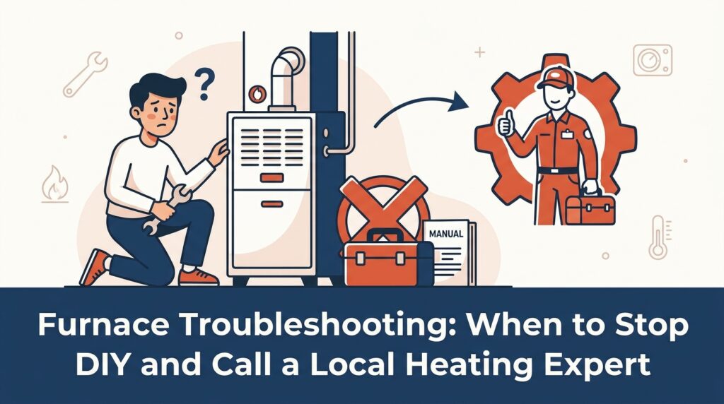 Furnace Troubleshooting: When to Stop DIY and Call a Local Heating Expert 2 Furnace Troubleshooting: When to Stop DIY and Call a Local Heating Expert — featured image