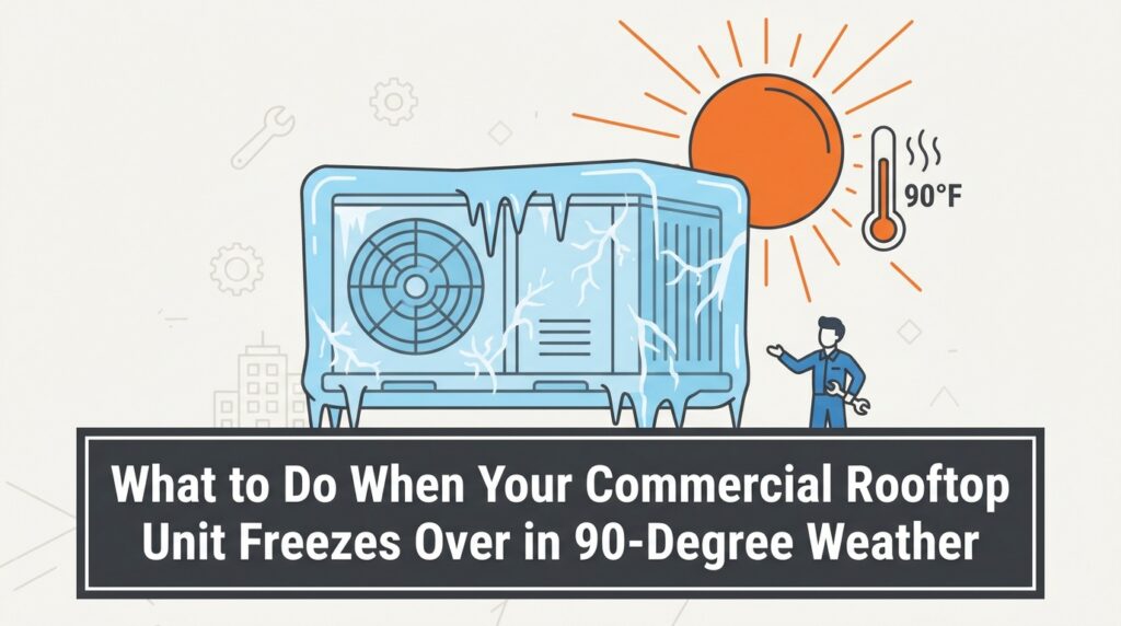 What to Do When Your Commercial Rooftop Unit Freezes Over in 90-Degree Weather 2 What to Do When Your Commercial Rooftop Unit Freezes Over in 90-Degree Weather — featured image