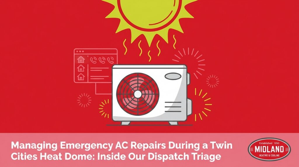 Managing Emergency AC Repairs During a Twin Cities Heat Dome 2 Managing Emergency AC Repairs During a Twin Cities Heat Dome: Inside Our Dispatch Triage — featured image